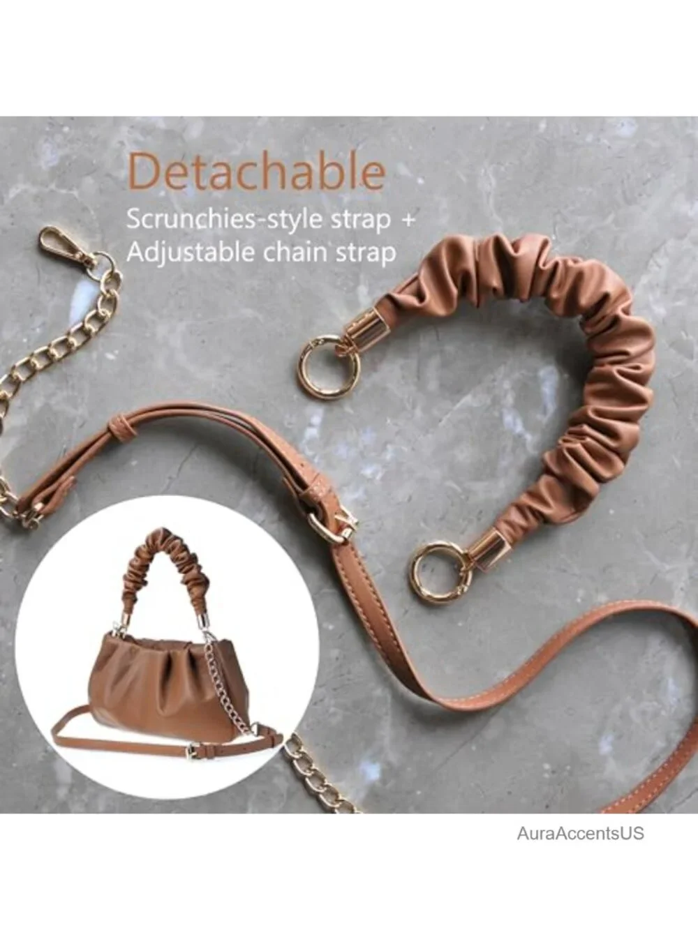 Cloud Pouch Hobo Bag Women Vegan Leather Crossbody Chain Shoulder Handbag